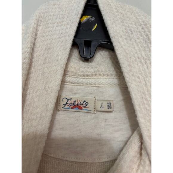 Faherty Thermal Mock Neck Pullover Sweater Womens Small Oatmeal Waffle - Picture 4 of 6